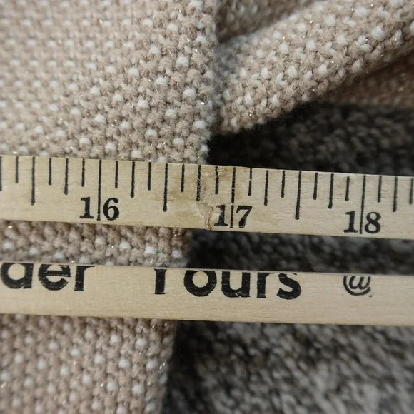Banana Republic Cardigan Womens M Beige Metallic Knit Button Sweater Jacket Coat - Picture 6 of 10